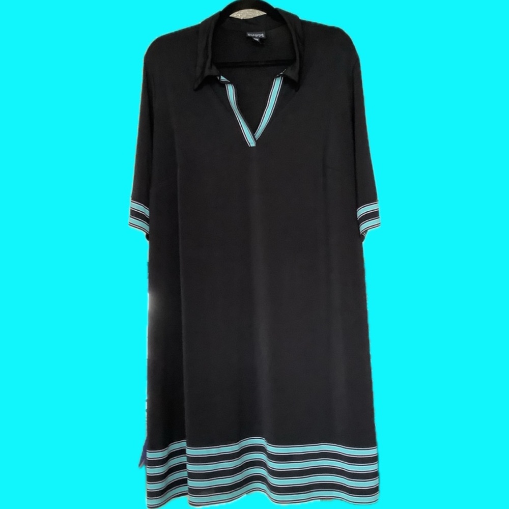 Marina Rinaldi Sport Black Polo Dress – Size 20W